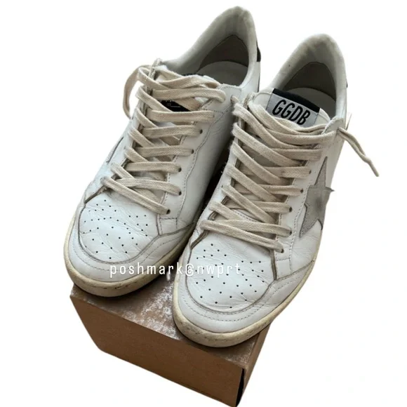 GOLDEN GOOSE Ball Star Ballstar White Black Sneakers 37 7 - Picture 8 of 16